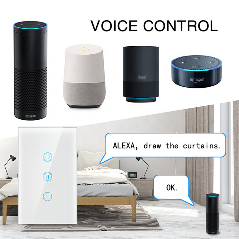 أنظمة Wifi Weifi الذكية الخربشة، لوحات الستائر الكهربائية الذكية التحكم عن بعد عن طريق التحكم عن بعد details Picture