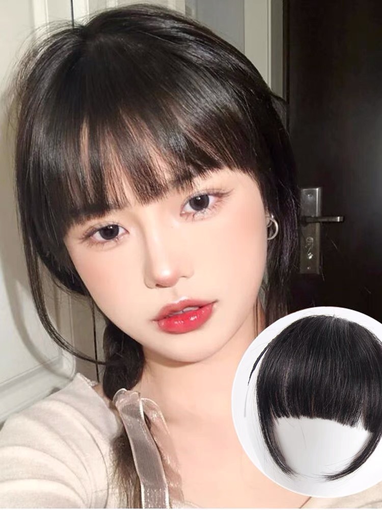 The new popular female comic wig features thickened, full 3d bangs, one-cut, sideburns and invisible, realistic wig pieces Specification image