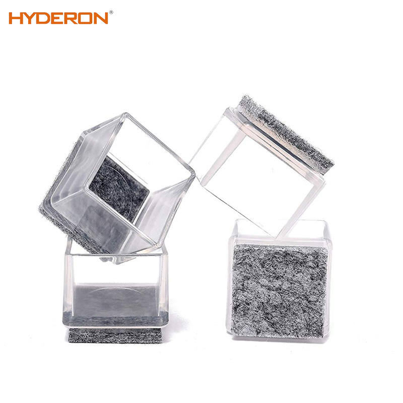 Instant delivery of square felt plastic foot covers, thickened, wear-resistant, silent, noise-reducing, anti-slip and anti-slip table and chair protective covers details Picture
