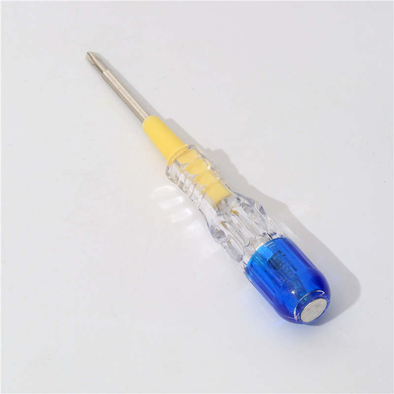 大量批发电工测电笔一字头螺丝刀形测电笔电工优质工具批发