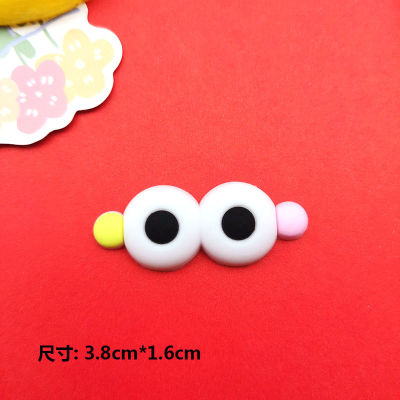 Cartoon Pvc Soft Patch Sausage Mouth Eyes Series Diy Headwear Hairpin Water Cup Mobile Phone Shell Accessories details Picture
