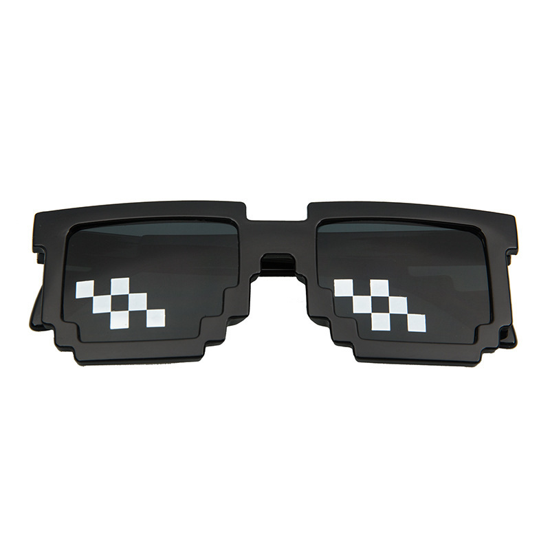 新款马赛克眼镜 二次元太阳镜 我的世界个性像素墨镜批发详情图3