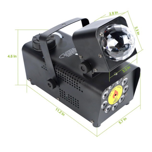 Stage Mini 400W Remote Control Portable Portable Led Light Magic Ball Smoke Machine Stage Light Smoke Maker details Picture