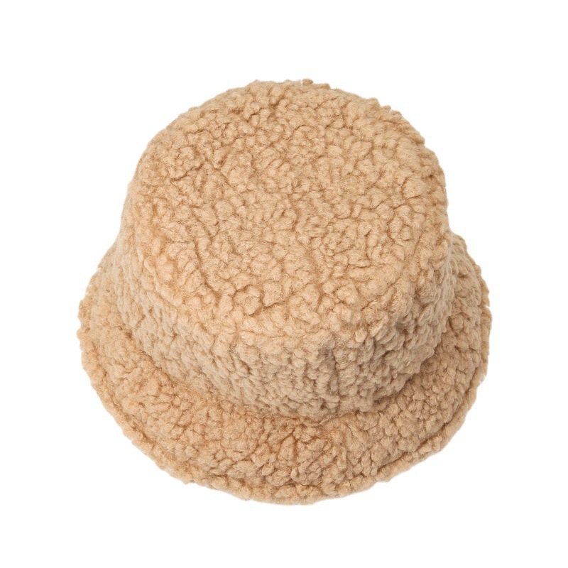 Korean Version Of Autumn And Winter Lamb Wool Warm Embroidery Letter Fisherman's Hat Sheep Cashmere Japanese Casual Couple Simple Basin Hat Application Scenario