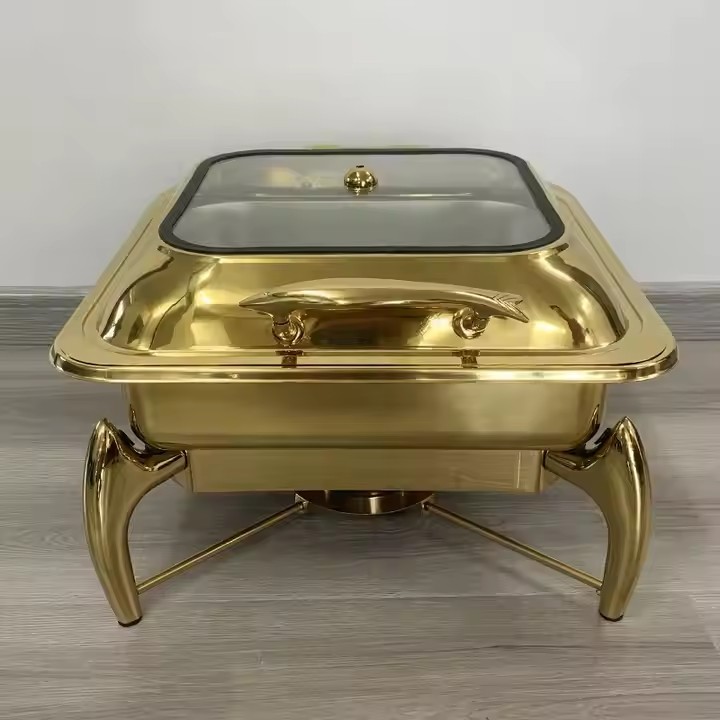 Cross-Border Stainless Steel Buffet Stove Hotel Restaurant Food Heating Container Hydraulic Electric Heating Visual Buffy Stove details Picture