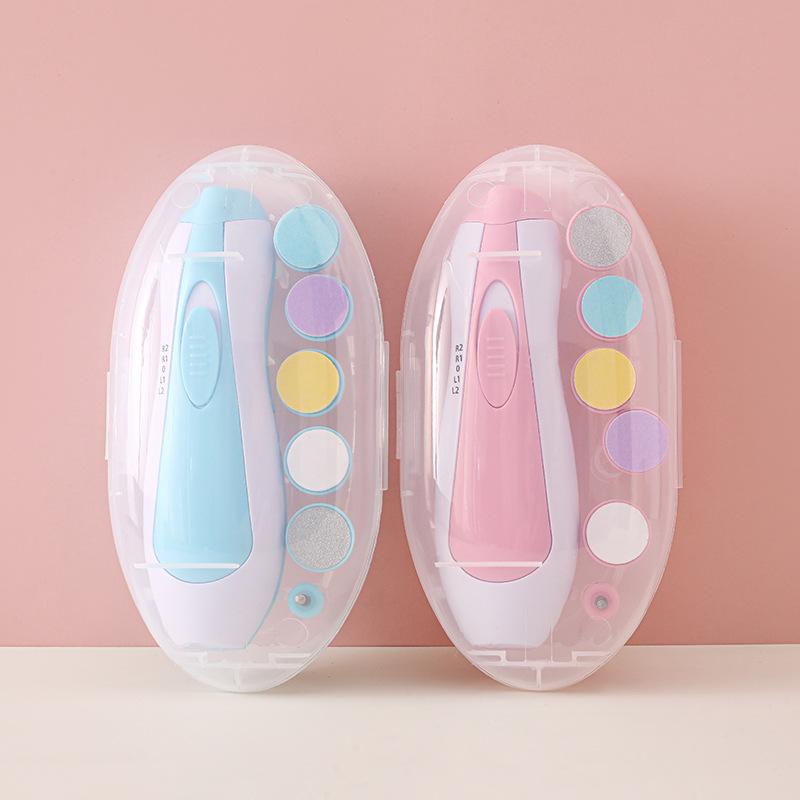 English packaging baby electric nail sharpener PP storage box, electric nail sharpener baby nail trimming tool details Picture