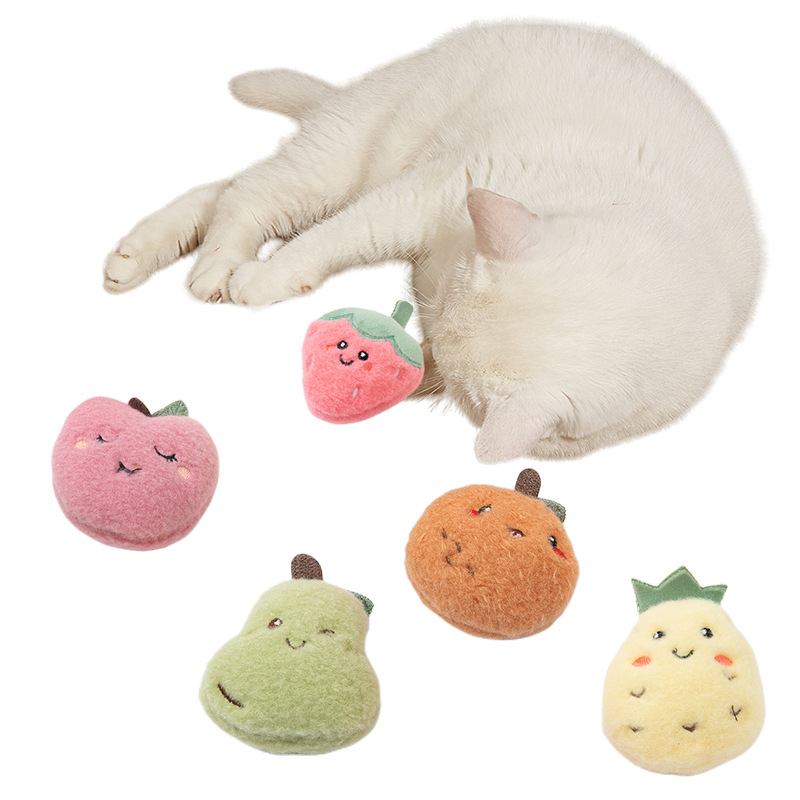 厂家直销 新款猫薄荷玩具 水果系列内含猫薄荷粉猫咪自嗨啃咬玩具详情图1