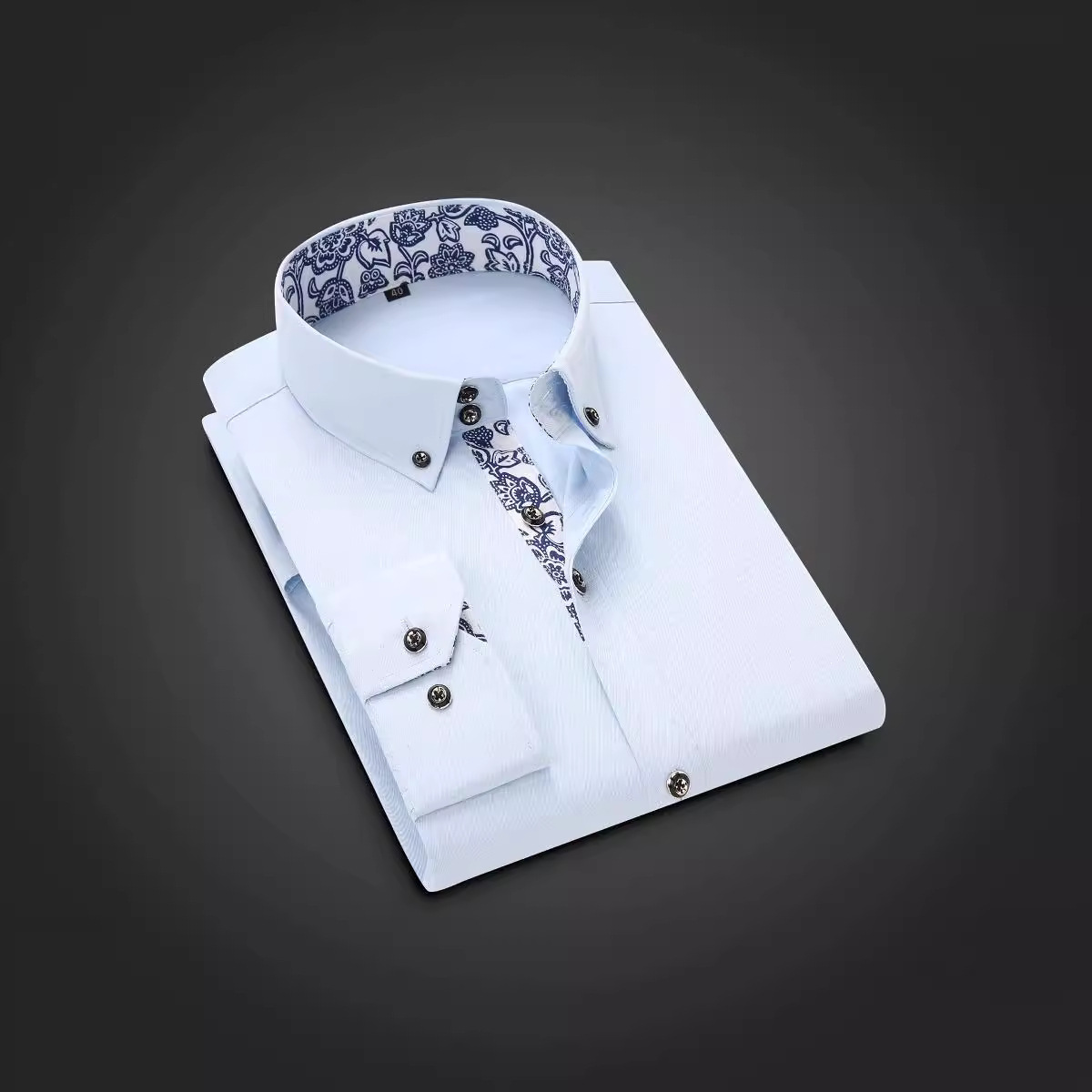 衬衫/衬衫冰丝/衬衫男士长袖休闲/白衬衣男士长袖韩版/蚕丝短袖男产品图