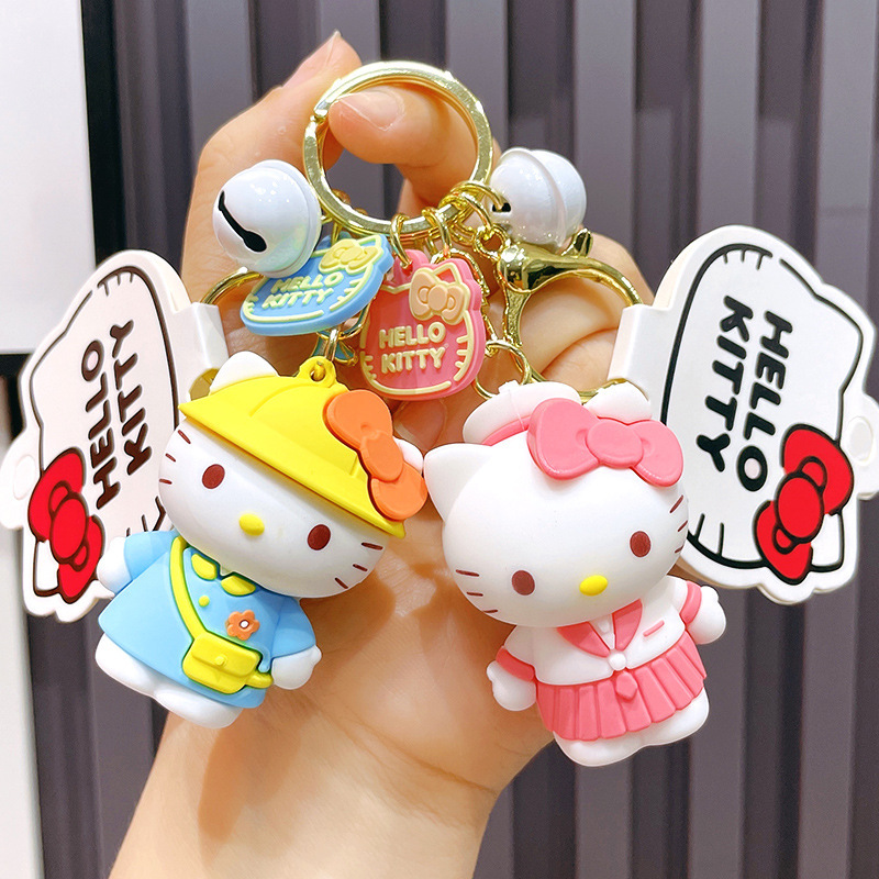 Authentic hello kitty Costume Diary Sanrio Hello Kitty doll keychain pendant cute accessories for women