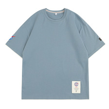 NASA2023夏 短袖T恤男假两件纯色t恤多色可选 量大从优纯色T恤男