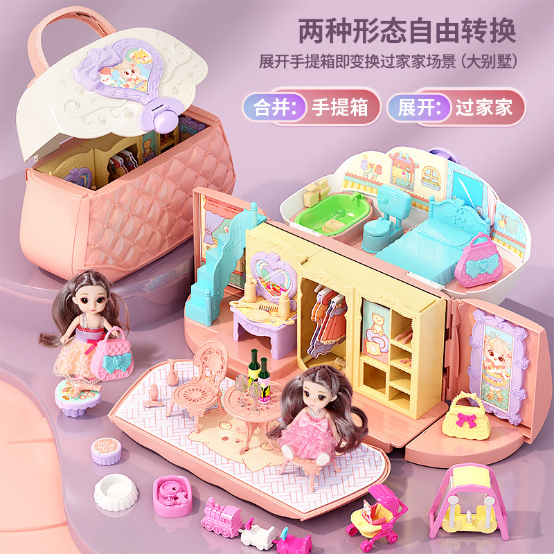 Play House Toy girl Princess Doll House Little girl Villa Castle Children's birthday gift Girl handbag details Picture