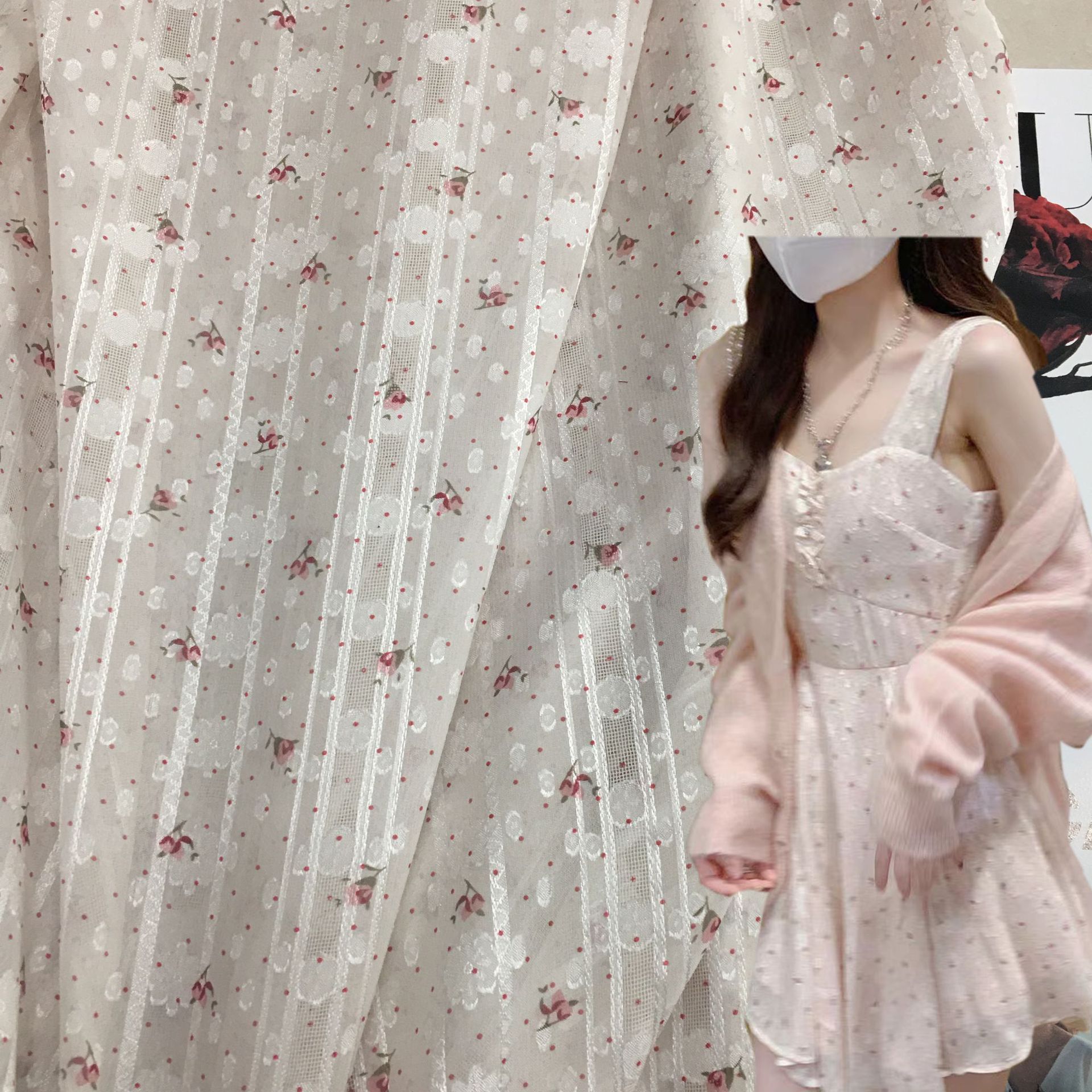 领带面料/提花/幻彩蝴蝶网纱面料/裙摆设件产品图