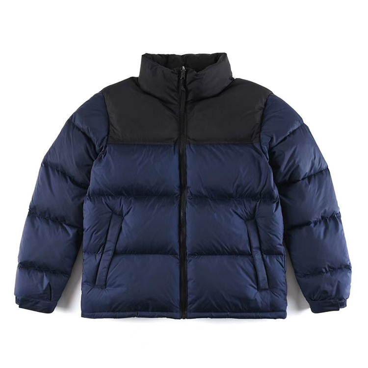 The 1996 men's multi-color down jacket with hood, short stand-up collar, fashionable, casual and comfortable coat has been a bestseller for 23 years details Picture