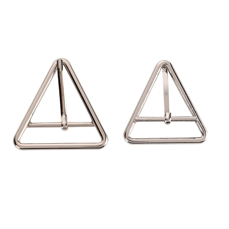 Fashion Metal Triangle Waist Buckle Activity Adjustable Clothing Coat Trench Belt Decorative Button Suspenders Accessories Item Picture