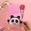 Cotton white painting board, printed painting board, children's diy handcrafted oil painting board, student art supplies oil painting board details Picture