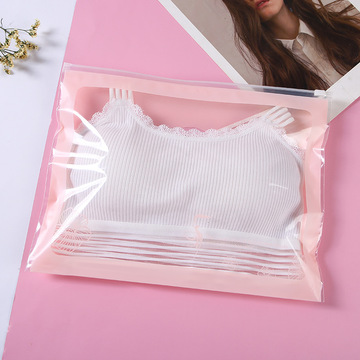 厂家直购内衣包装袋打底裤包装服装透明袋磨砂拉链可定 制自封袋