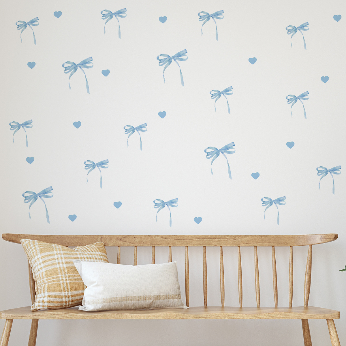 新款 ACC32127 创意个性粉色蝴蝶结随心贴衣柜贴少女心卧室墙贴详情17