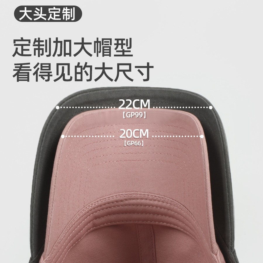 Brand [Sondona] Baseball cap, grey big head baseball cap, enlarged and deepened baseball cap, Pink wide brim big face cap, Women's 2025 new style Summer Specification image