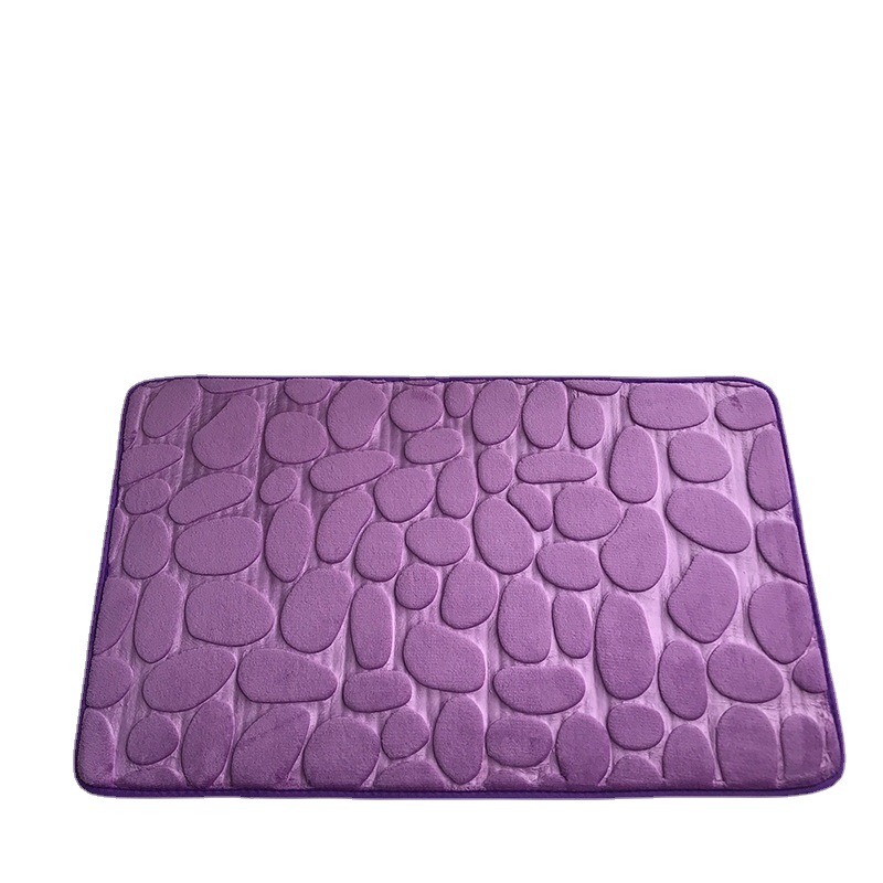 Amazon flannel home pebble floor mat, water-absorbing and anti-slip mat, bedroom entrance mat, bathroom carpet Item Picture