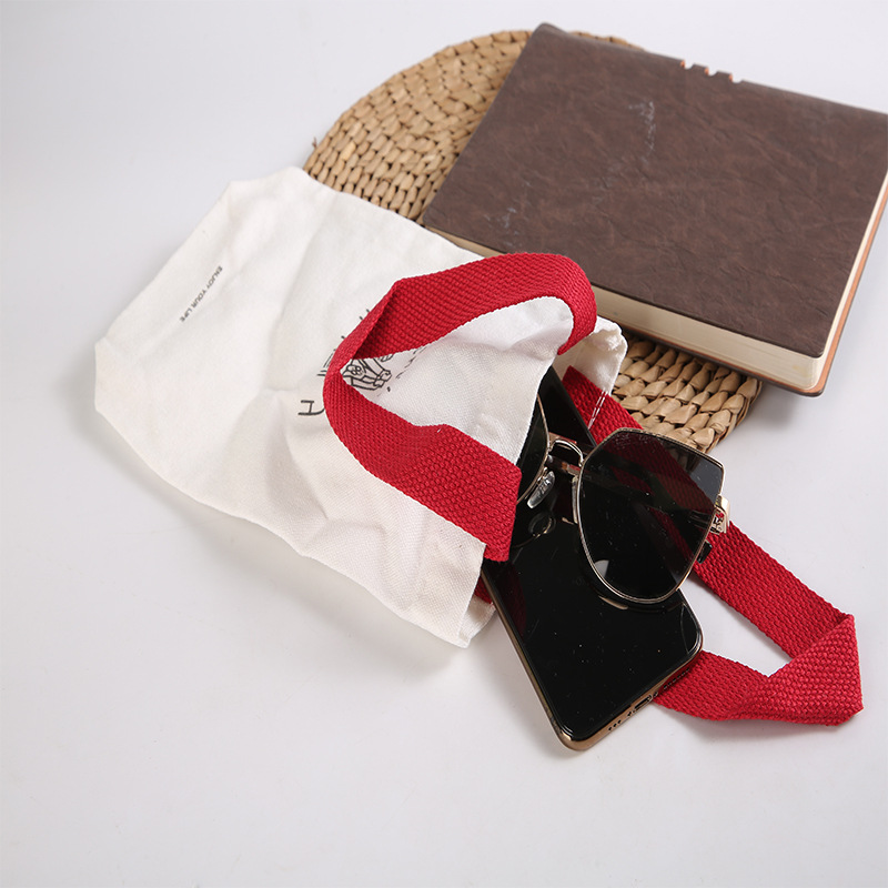 Milk tea sleeve canvas bag, safety bag, shopping bag, portable insulated glass, water cup sleeve, hand-held canvas manufacturer wholesale details Picture