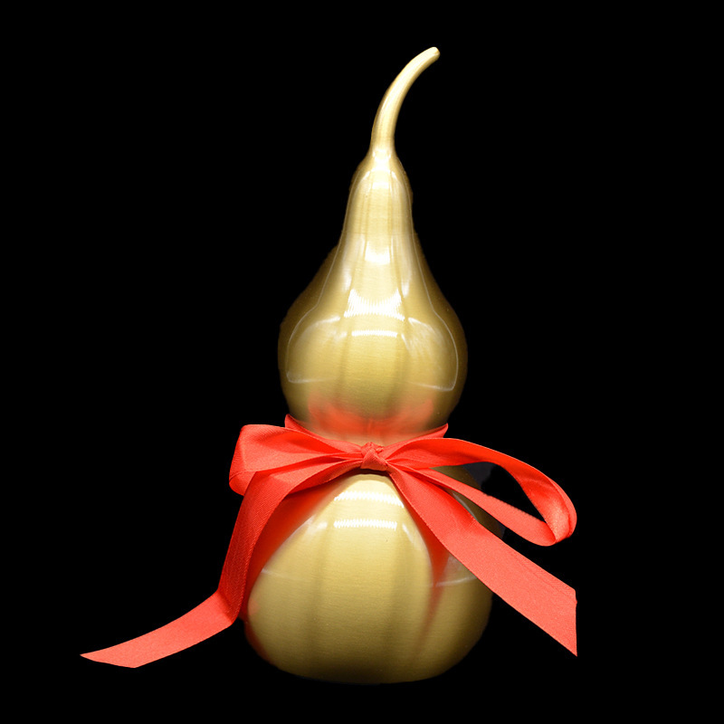 Hongda Pure Brass Open Copper Gourd Home Porch Eight Diagrams Copper Gourd Copper Gifts details Picture