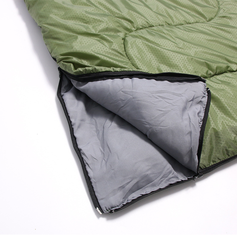Customizable 1.3kg Spring and Autumn outdoor envelope-style cap sleeping bag, hollow cotton midday rest sleeping bag for outdoor camping Specification image