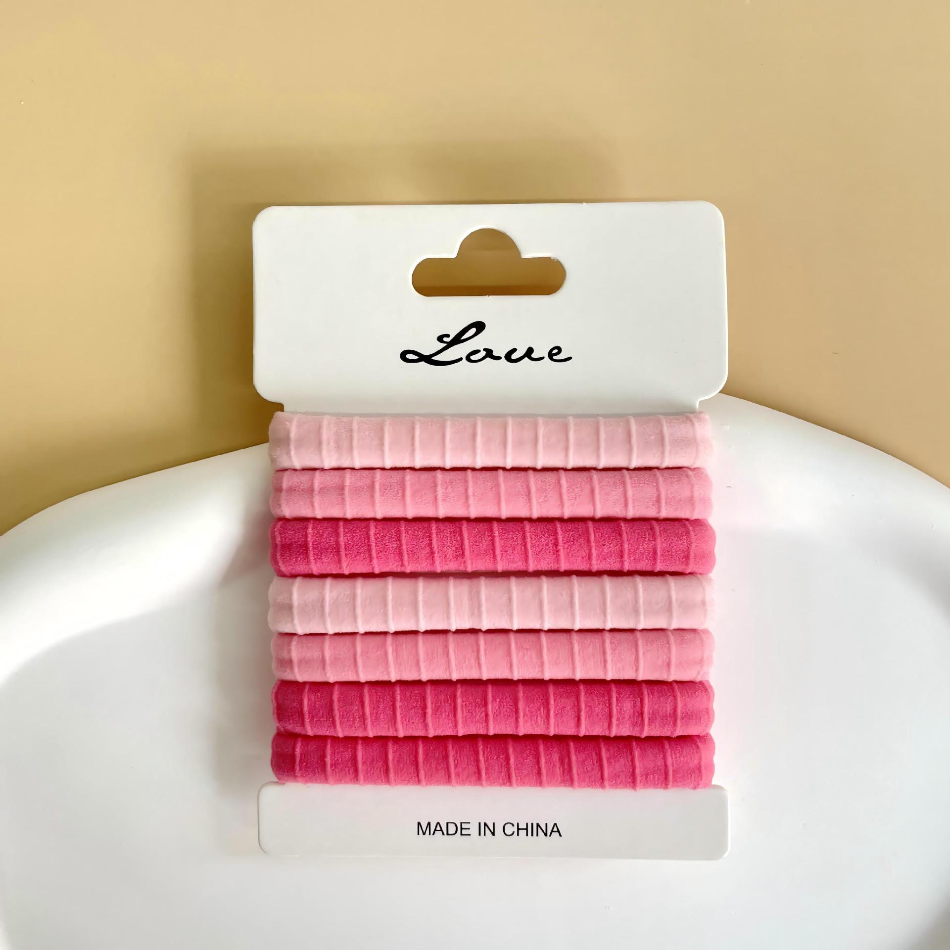 New high-end accessories from the national trend series, featuring 7 high-elasticity colored towel rings, a simple forest-style hair tie box set, and a sense of elegance details Picture