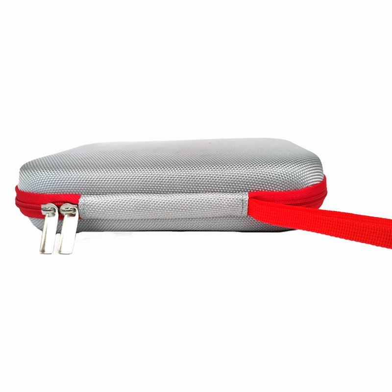 Customized smart skipping rope storage bag, waterproof double-head zipper, eva digital storage box, portable hand-held skipping rope bag Specification drawing