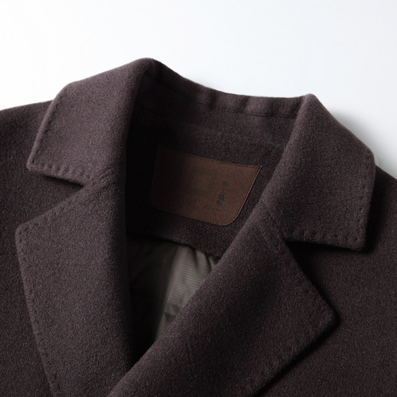 Abrigo de hombre otoño invierno doble botonadura de lana trench dump ganso pluma forro interior juventud casual de doble cara tweed abrigo térmico Application Scenario