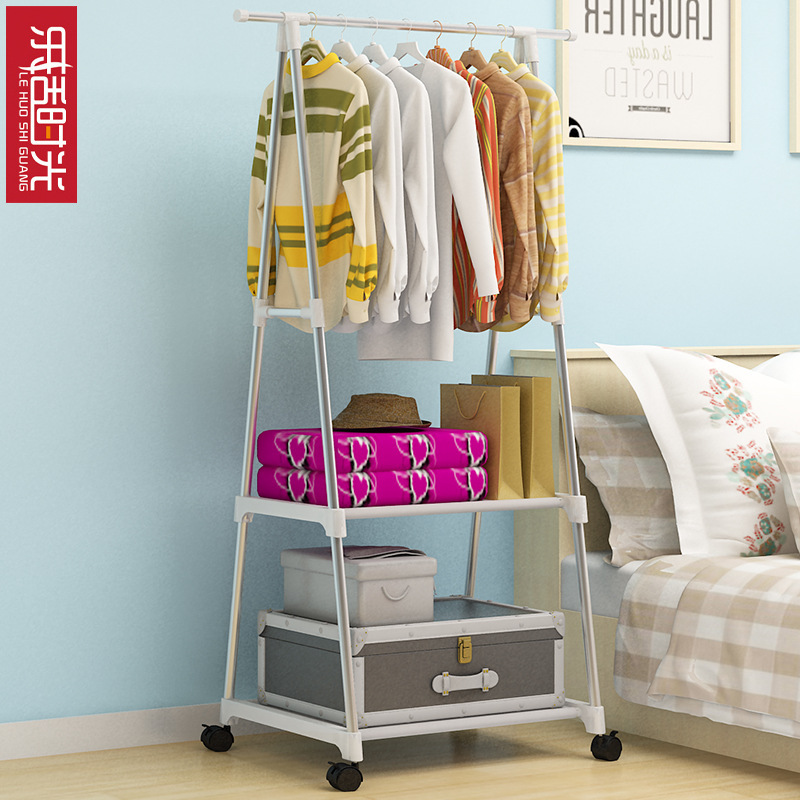 Southeast Asia Hot Simple Clothes Rack Mobile Hanger Multi-Functional Storage Rack Storage Rack Dormitory Drying Rack Specification drawing