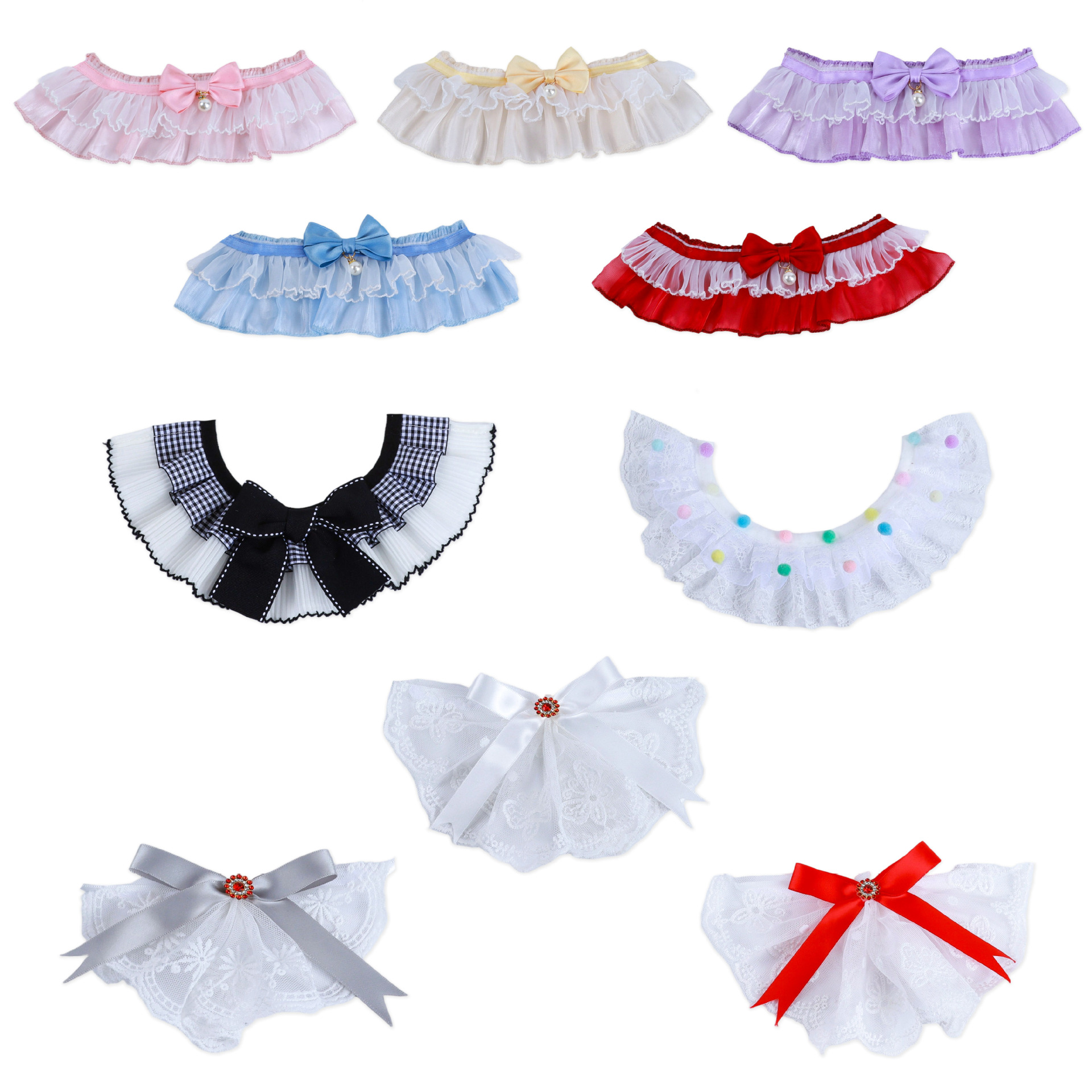 Cute cat saliva wipes, necklaces, princess bow, lace, pet saliva wipes, dog scarves, accessories, necklaces Item Picture