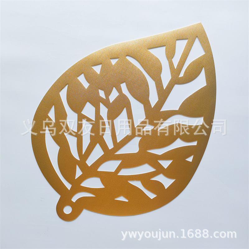 Pvc Hollow Leaf Placemat Waterproof Non-Slip Coffee Coaster Tableware Insulation Protection Decorative Mat Item Picture