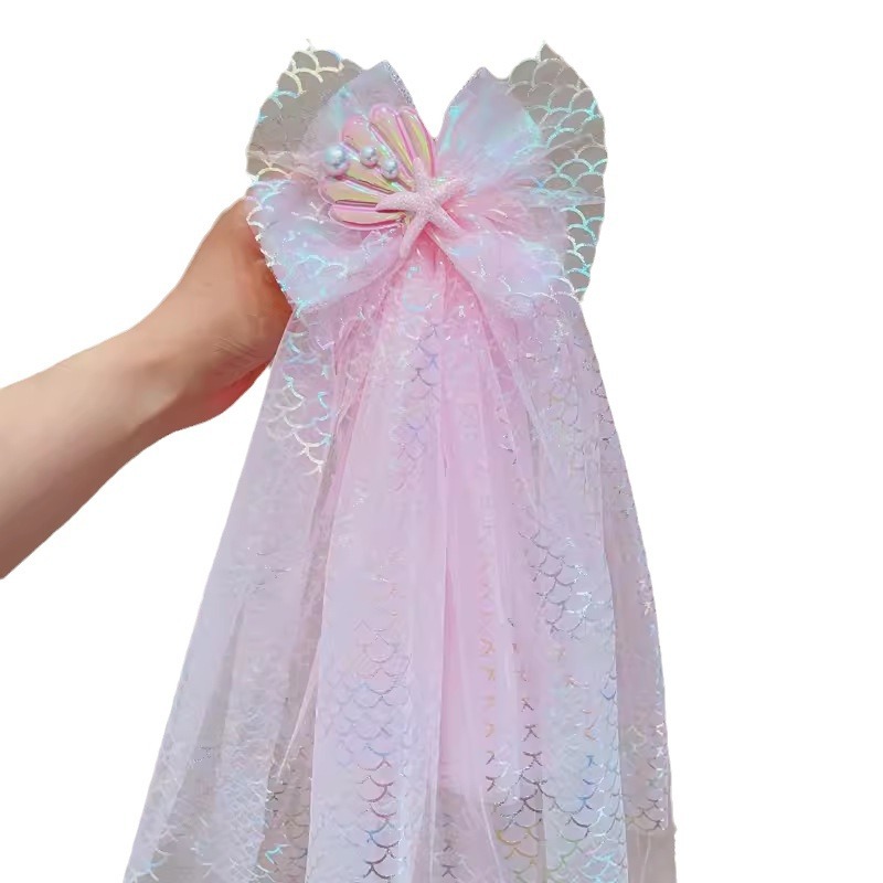 وشاشة الشعر الخاصة بفتاة صغيرة ذات حجاب أنثوب، أميرة ذات حجاب منقوش Item Picture