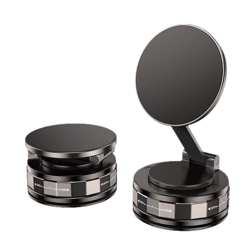 Magnetic car phone holder, vacuum suction cup type center console, instrument panel, rotating folding type, dedicated for phone navigation Item Picture