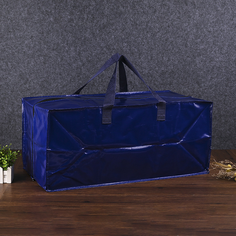 Zipper Luggage Storage Bag Moving Packing Large Snakeskin Bag Plastic Portable Moving Woven Bag Processing Custom Application Scenario