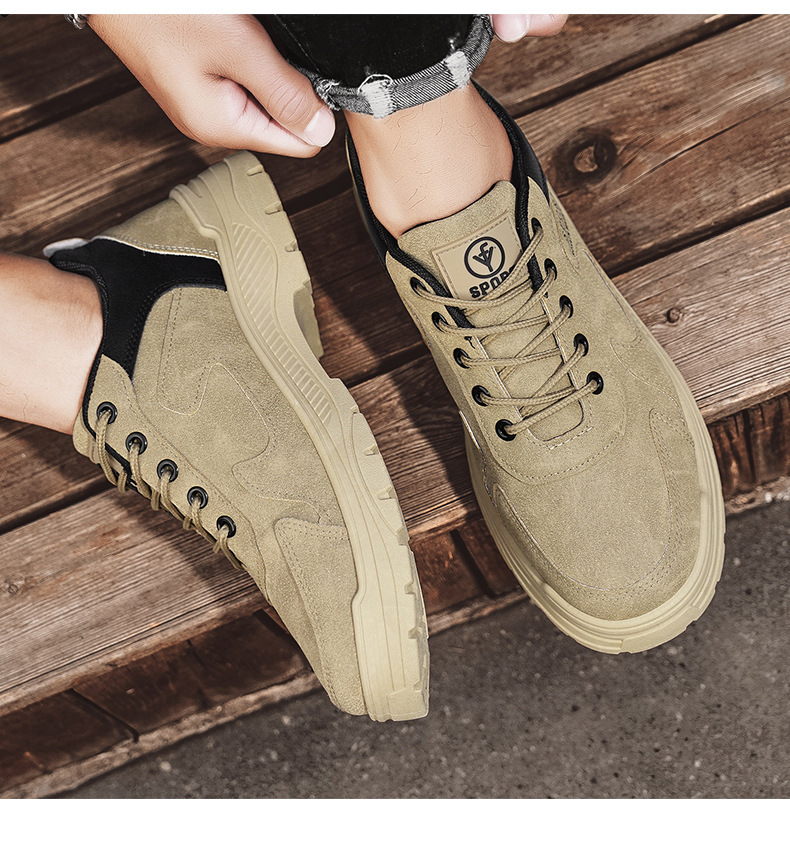 男鞋春季工地干活防滑耐磨百搭鞋子男休闲运动劳保鞋工装橡胶鞋底详情11