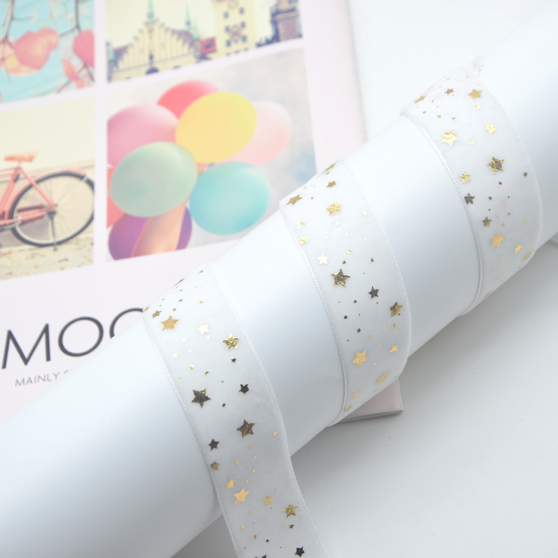 Velvet Belt Printing Webbing Spring Festival Christmas Halloween Personality Logo Pattern Printing Flocking Belt Hot Silver Transfer Application Scenario