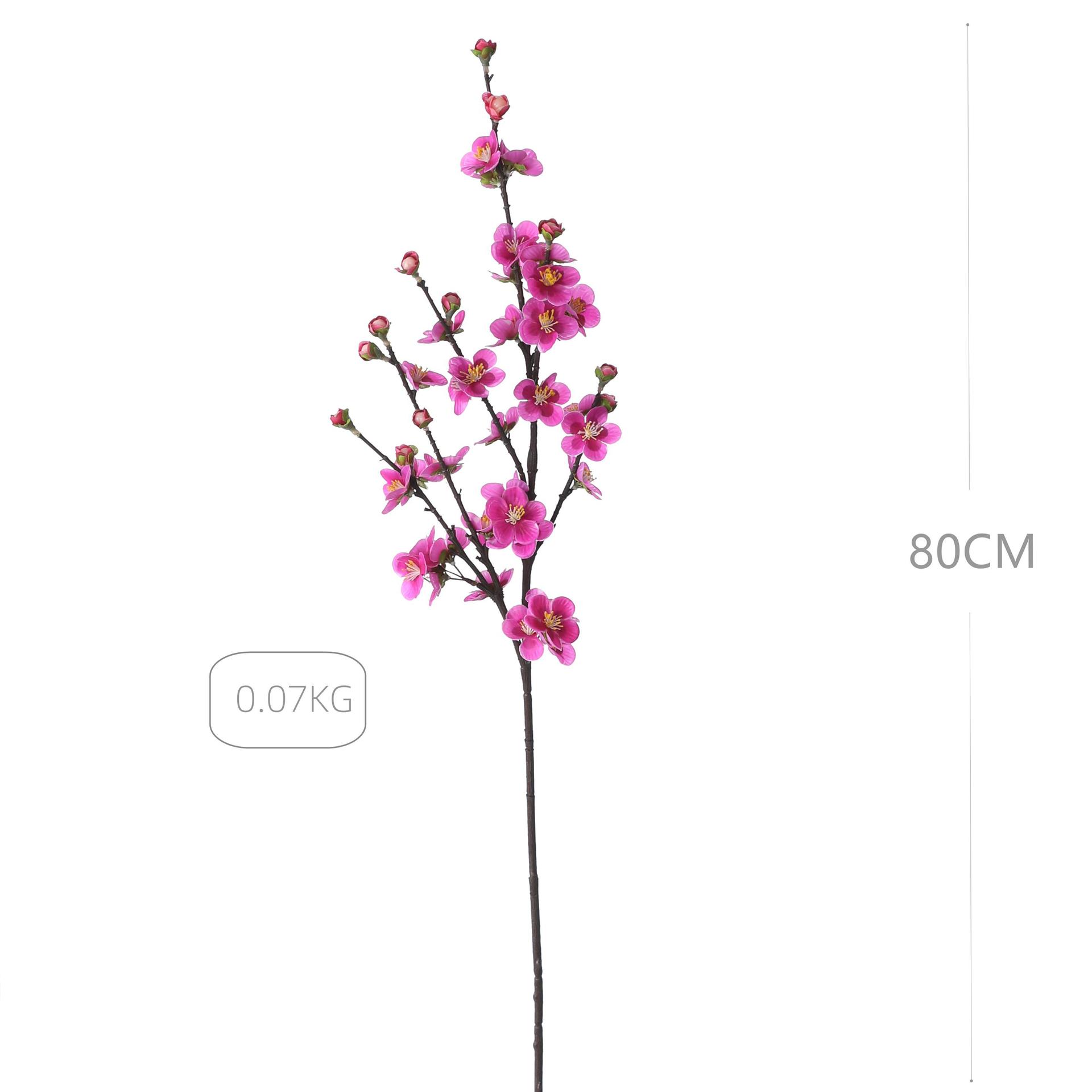 杏花 仿真花3D胶布桃花假花手感中式梅花 家居装饰样板房造型详情1