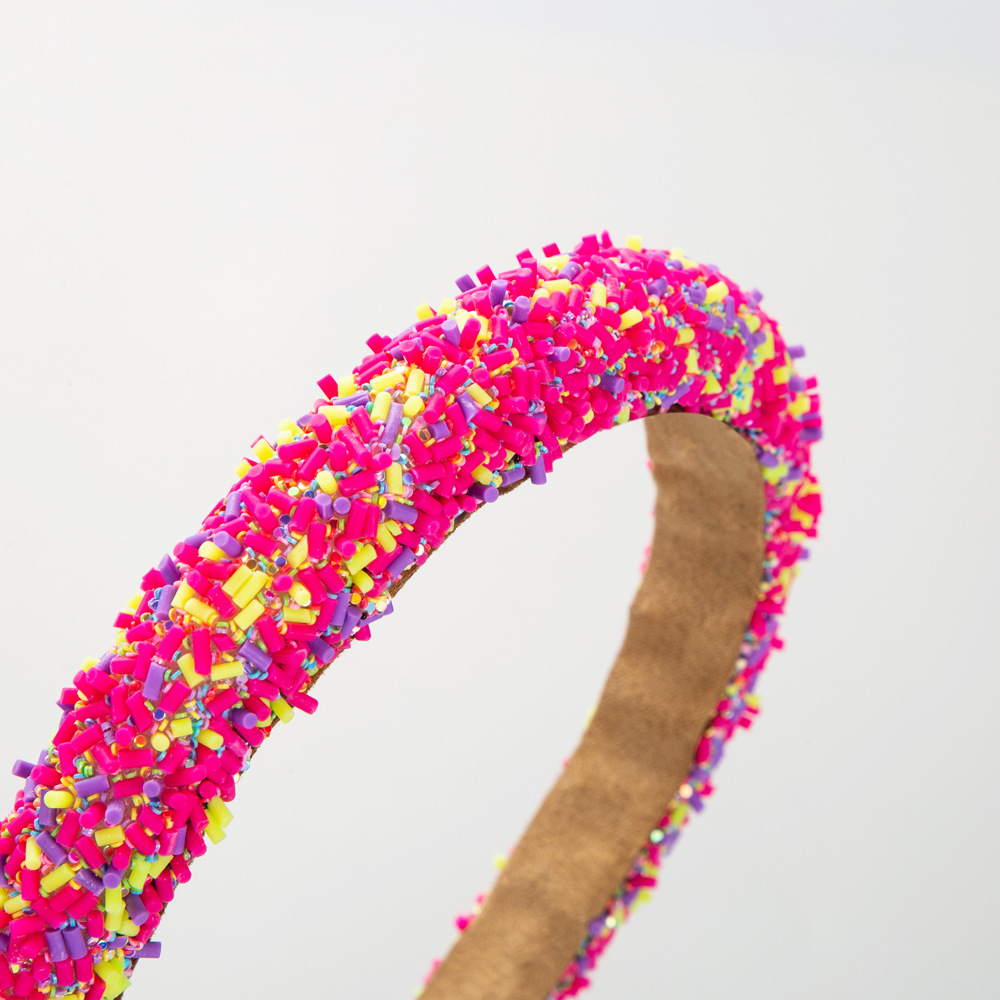 Summer New Europe And The United States Fashion Sponge Wide Edge Headband Girls Color Everything Pressure Hair Face Senior Headwear Wholesale details Picture