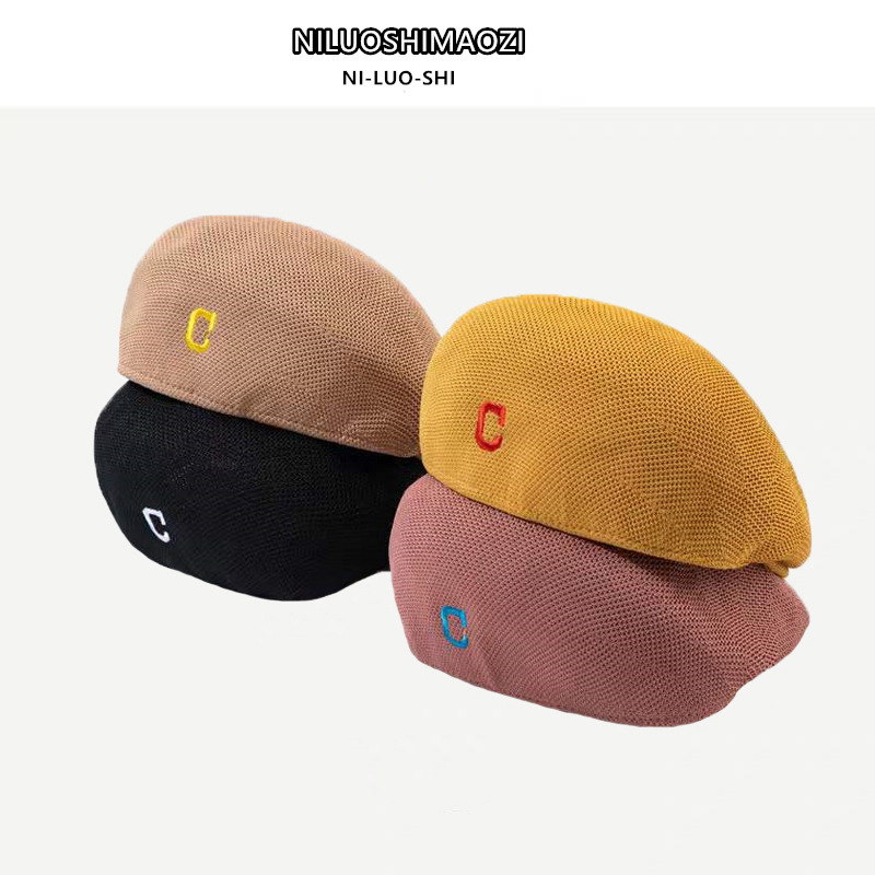 Reverse wearing beret female summer Korean version tide Baba bud hat shade duck tongue forward hat alphabet painter hat