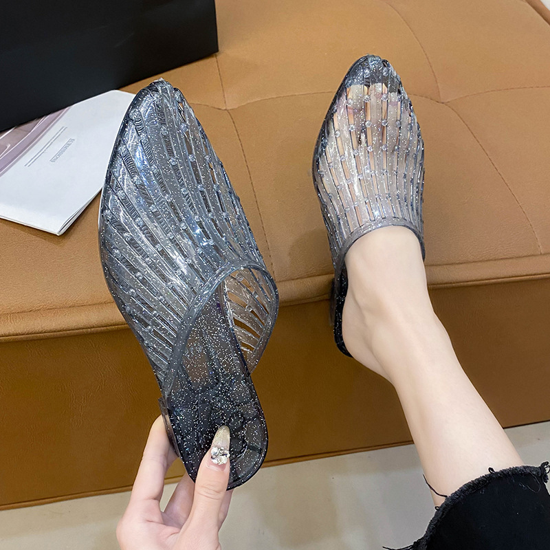 女式凉拖实物图