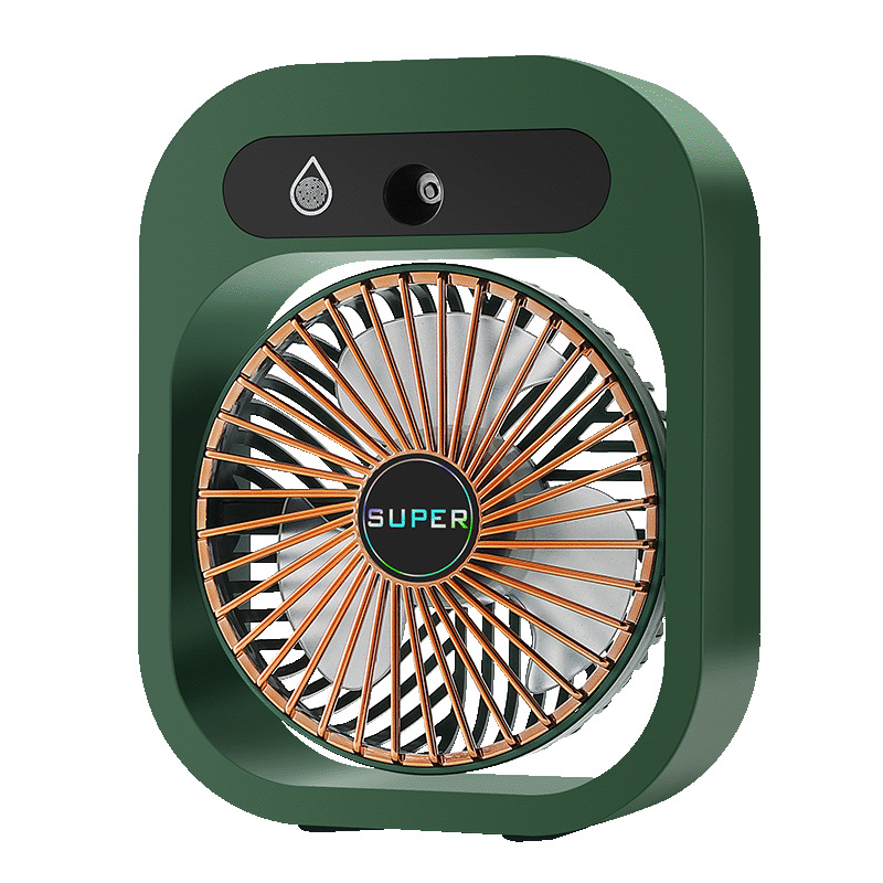 Spray small fan humidifier usb strong wind silent desktop dormitory mini cooling rechargeable humidifier fan Item Picture