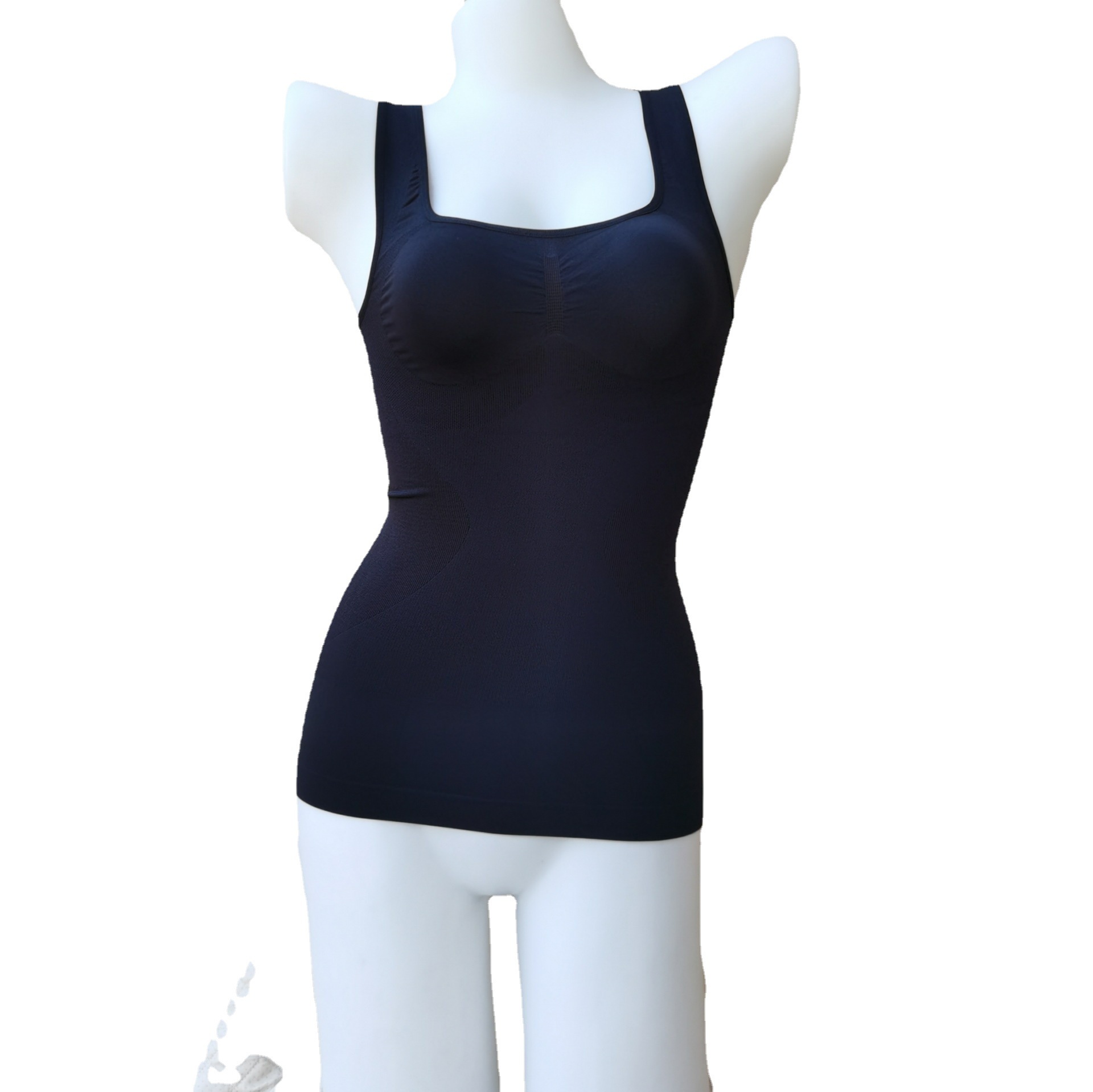 Cross-Border Source Of New Spring And Autumn Heating Fiber Seamless Warm Shapewear Vest Tight-Fitting Belly And Beautiful Back Bottom Vest Item Picture