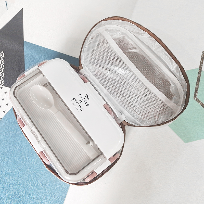 Hand-held aluminum foil lunch box insulated bag, student, office worker, lunch box bag, picnic bag, takeout insulated and cold bag details Picture