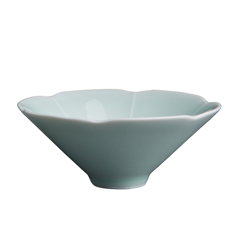 Mimicking Song Thin Tire Sunflower Bowl Hutian Shadow Green Ceramic Bowl 5