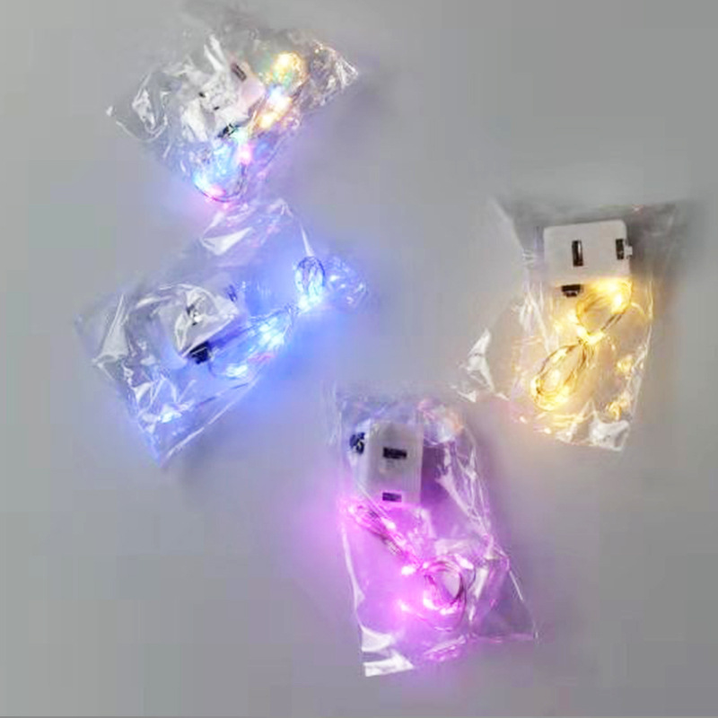 Lights String Christmas Buttons Flower Cake Colorful Gift Box Stars String Lights Battery Copper Wire Lights String Led Specification drawing