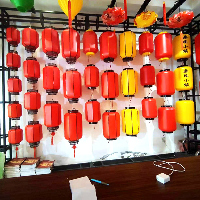 New Chinese-style antique PE plastic acrylic lanterns, national trend cultural tourism advertisements, outdoor palace lanterns for the lighting of the ever-bright City scenic area
