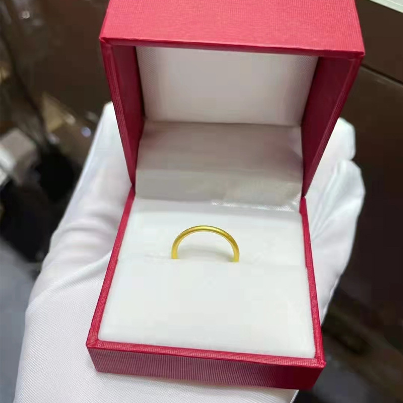 Antiguo fa herencia círculo brillante anillo vietnam sha oro esmerilado diamante mate sólido boca cerrada fabricante anillo Item Picture