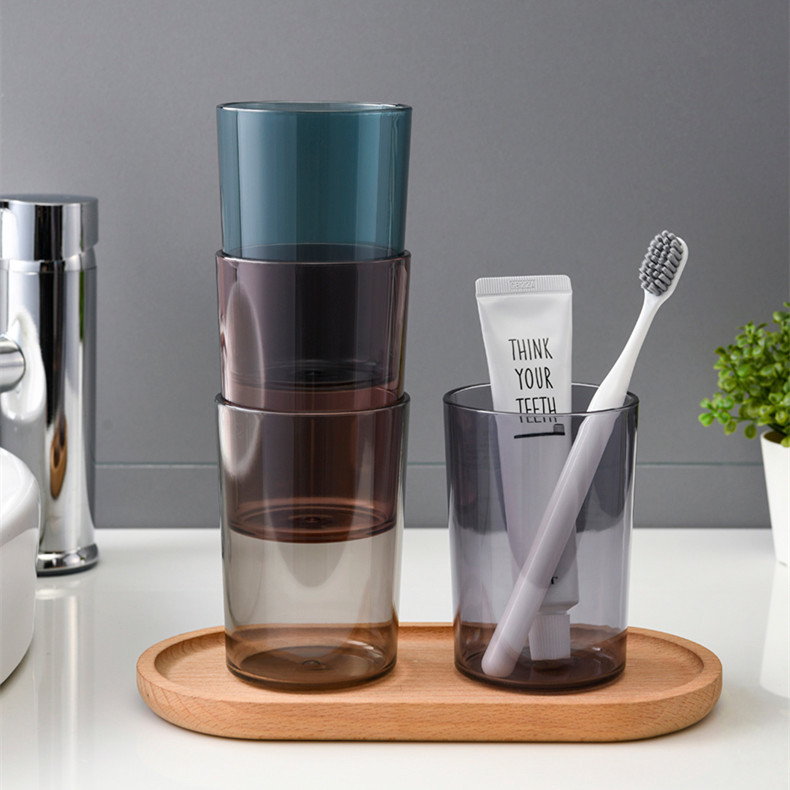 Transparent mouthwash cup, simple water cup, household brushing cup, plastic toothache cylinder, couple toothbrush cup, travel toiletry cup, mouth cup Specification image
