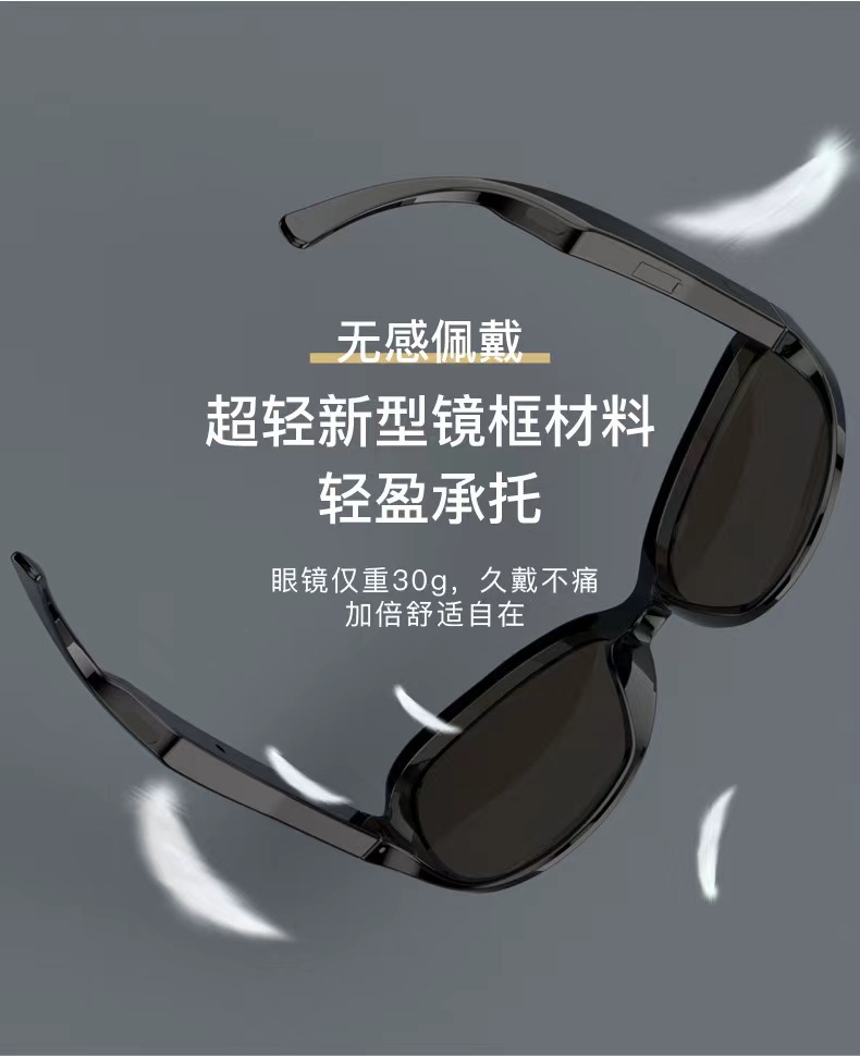 无线立体声智能蓝牙眼镜防水蓝牙免提通话音乐播放防蓝光太阳 pic 12